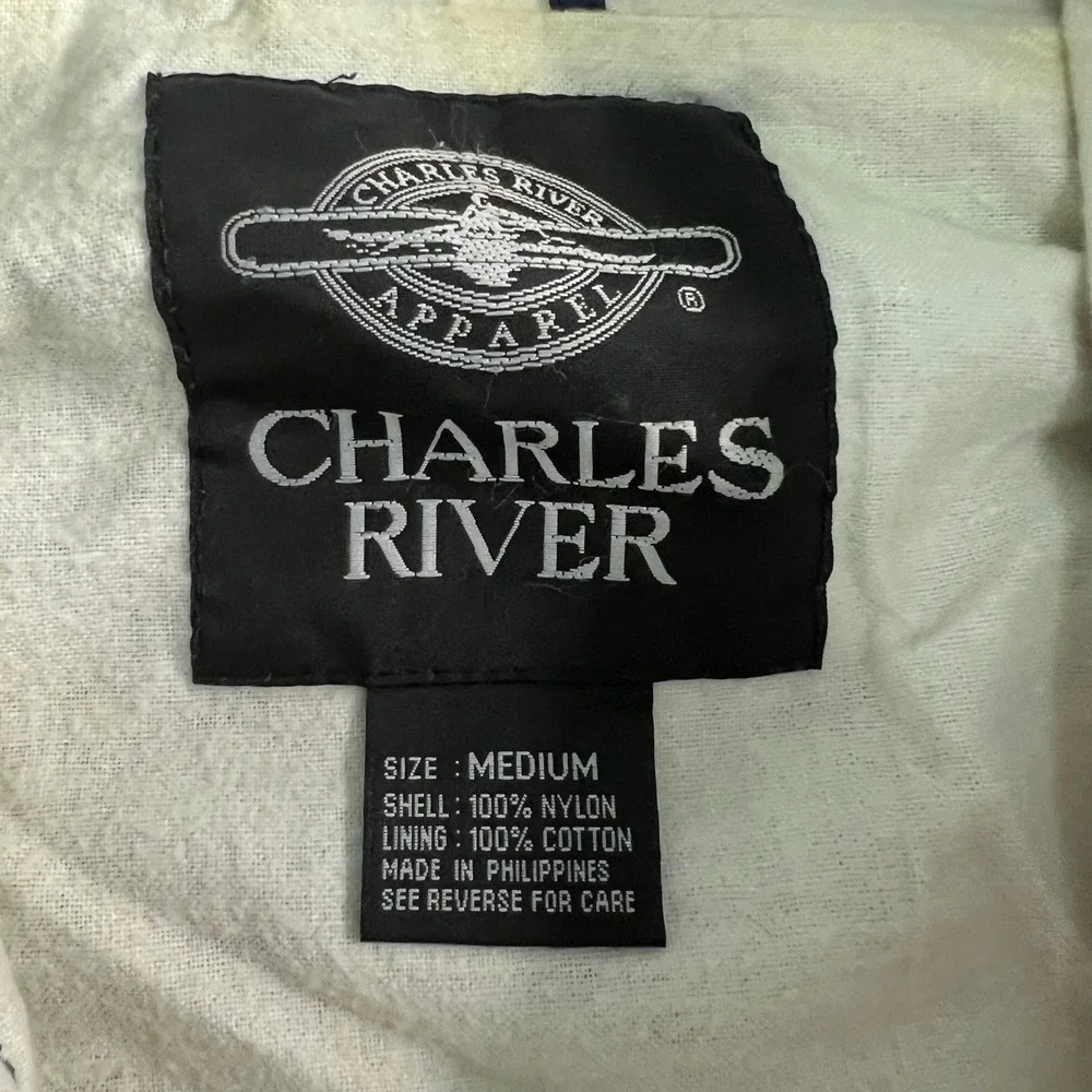 Charles River Anorak Jacket Mens Medium Navy Notre Dame Band Fighting Irish